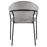 Серый стул с обивкой из искусственной замши Alexis варинант исполнения - 4 | Loft Concept в Екатеринбурге