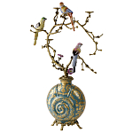 Бронзовый подсвечник Птичий рай Flora варинант исполнения - 2 | Loft Concept в Екатеринбурге