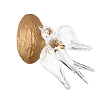 Бра с прозрачной стеклянной фигуркой птички Serip Voa варинант исполнения - 1 | Loft Concept в Екатеринбурге