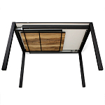 Стол обеденный раздвижной с прямоугольной столешницей на четырех черных ножках Blair варинант исполнения - 5 | Loft Concept в Екатеринбурге