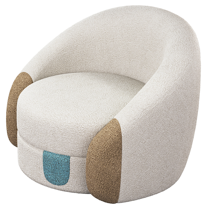 Дизайнерское Кресло Undina Молочный Песочный Голубой в Екатеринбурге | Loft Concept 