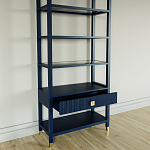 Стеллаж Elsa Dreams Blue со стеклянными полками и ящиком варинант исполнения - 3 | Loft Concept в Екатеринбурге