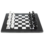 Шахматы классические с черной доской из натурального камня Мрамор Decorative Thematic Chess  варинант исполнения - 1 | Loft Concept в Екатеринбурге