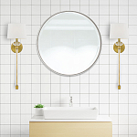 Бра с белым абажуром в форме конуса и прозрачным декоративным кольцом Quoizel варинант исполнения - 13 | Loft Concept в Екатеринбурге