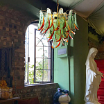 Люстра стеклянная с зелеными лепестками Green Leaf Fall варинант исполнения - 5 | Loft Concept в Екатеринбурге