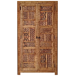 Этнический шкаф с орнаментом резьба из дерева Indian Antique Furniture варинант исполнения - 3 | Loft Concept в Екатеринбурге