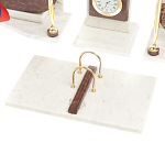 Настольный письменный набор из мрамора и лемезита с гербом и флагом России Marble Accessory варинант исполнения - 4 | Loft Concept в Екатеринбурге