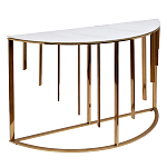 Консоль приставная полукруглая на основании золотого цвета Interior Accent варинант исполнения - 1 | Loft Concept в Екатеринбурге