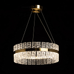 Люстра круглая золотого цвета с прозрачными рельефными стеклянными вставками Textured Glass Chandelier варинант исполнения - 3 | Loft Concept в Екатеринбурге