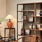 Стеллаж деревянный с полками для хранения Moon Walnut Furniture варинант исполнения - 2 | Loft Concept в Екатеринбурге