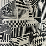 Мебельная ткань Шенилл черно-белый принт 280 см T3-44 варинант исполнения - 2 | Loft Concept в Екатеринбурге