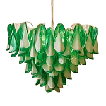 Люстра из стеклянных зеленых лепестков Petalled Illuminator варинант исполнения - 1 | Loft Concept в Екатеринбурге