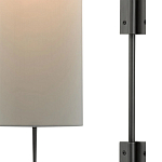 Бра чёрное с тканевым абажуром в форме цилиндра Rough Beauty варинант исполнения - 1 | Loft Concept в Екатеринбурге