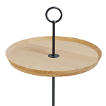 Pin журнальный столик с кольцом из натурального дуба и бетона варинант исполнения - 1 | Loft Concept в Екатеринбурге