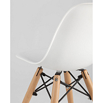 Пластиковый стул на ножках из массива бука Eames Small White варинант исполнения - 3 | Loft Concept в Екатеринбурге