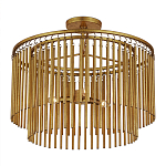 Потолочный светильник двухъярусный золотого цвета Metal Tentacles варинант исполнения - 2 | Loft Concept в Екатеринбурге