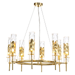 Люстра подвесная круглая с 8-ю цилиндрическими плафонами из стекла LIAISON варинант исполнения - 4 | Loft Concept в Екатеринбурге