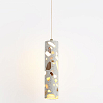 Подвесной светильник с цилиндрическим белым бетонным плафоном Terrazzo Light варинант исполнения - 1 | Loft Concept в Екатеринбурге