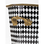 Фарфоровое кашпо Black and white square варинант исполнения - 5 | Loft Concept в Екатеринбурге