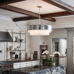 Люстра круглая с подвесками из текстурированного стекла молочного цвета Hinkley варинант исполнения - 8 | Loft Concept в Екатеринбурге