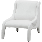 Дизайнерское кресло белое в мягкой велюровой обивке Granger Armchair White варинант исполнения - 1 | Loft Concept в Екатеринбурге