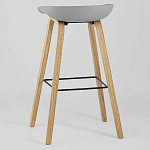 Барный стул на ножках из натурального дерева Boras Grey варинант исполнения - 5 | Loft Concept в Екатеринбурге