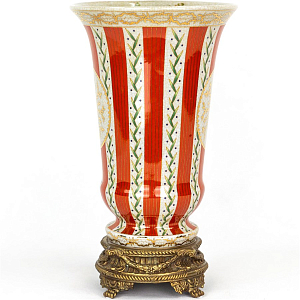 Фарфоровая ваза Red and White Stripes Vase