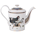 Чайный сервиз из фарфора с изображением лошадей на 6 персон 15 предметов Porcelain Horse Set  варинант исполнения - 2 | Loft Concept в Екатеринбурге