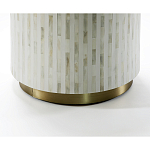 Круглый приставной столик с инкрустацией RADIAL BONE INLAY SIDE TABLE варинант исполнения - 2 | Loft Concept в Екатеринбурге
