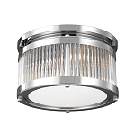 Потолочный светильник с цилиндрическим плафоном из рифленого прозрачного стекла Feiss варинант исполнения - 1 | Loft Concept в Екатеринбурге