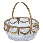 Корзиночка из прозрачного стекла с бронзовой ручкой Eden Garden варинант исполнения - 2 | Loft Concept в Екатеринбурге