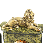 Настольный письменный набор из змеевика и бронзы с декором в виде льва Successful Leader варинант исполнения - 3 | Loft Concept в Екатеринбурге