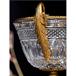 Чаша из прозрачного стекла с ручками и ободком из бронзы Eden Garden варинант исполнения - 3 | Loft Concept в Екатеринбурге