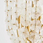 Подвесной светильник декорированный цветами из стекла Lightness of Flowers варинант исполнения - 2 | Loft Concept в Екатеринбурге