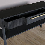 Дизайнерская Консоль с полкой и ящиком Primo Черный дуб варинант исполнения - 6 | Loft Concept в Екатеринбурге