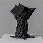 Скульптура «Окаменелый рост», Черный объект варинант исполнения - 2 | Loft Concept в Екатеринбурге