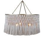 Люстра круглая плетеная с бахромой Wicker Tassel Chandelier варинант исполнения - 1 | Loft Concept в Екатеринбурге