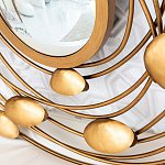 Зеркало в круглой раме украшенной раковинами с жемчугом Pearl in the Gleam варинант исполнения - 3 | Loft Concept в Екатеринбурге