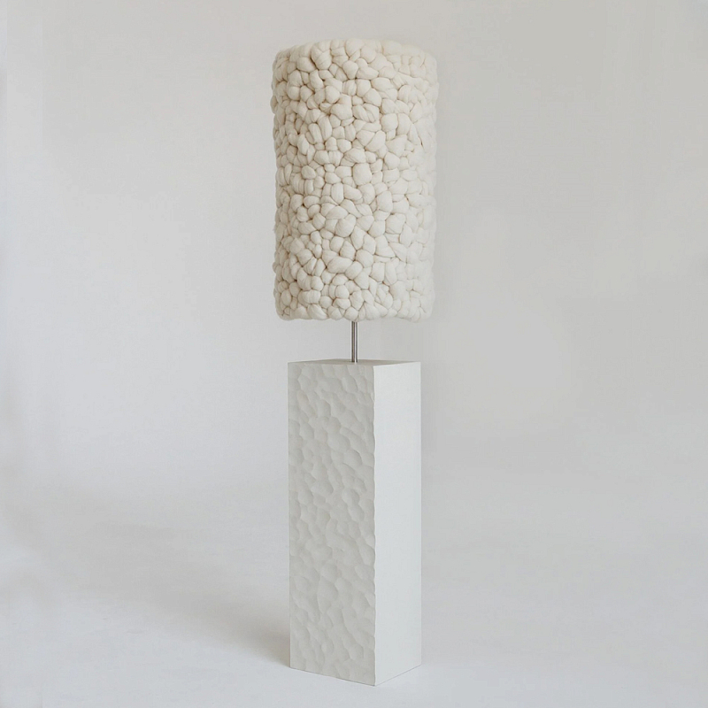 Торшер белый с вязаным абажуром Woolen Floor Lamp Белый Торшер белый с вязаным абажуром Woolen Floor Lamp Белый в Екатеринбурге | Loft Concept