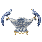 Фарфоровая чаша с птицами Blue and White варинант исполнения - 1 | Loft Concept в Екатеринбурге