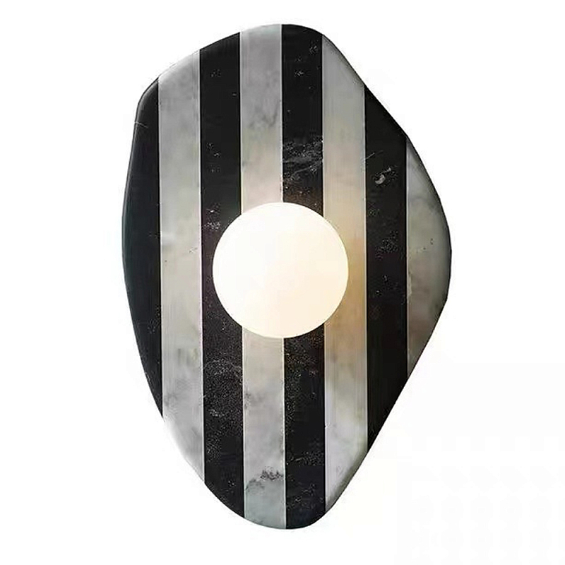 Бра полосатое из мрамора Shaw Marble Lighting Черно-белый Прозрачный Красный Бра полосатое из мрамора Shaw Marble Lighting Черно-белый Прозрачный Красный в Екатеринбурге | Loft Concept
