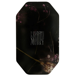 Шкатулка из эпоксидной смолы с цветами черная Epoxy Resin Pink Flowers Box Black