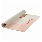 Ковер из хлопка с абстрактным принтом бежевого цвета Elysian Flow Blush варинант исполнения - 2 | Loft Concept в Екатеринбурге