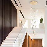 Каскадная люстра с плафонами в виде хрустальных сфер Esme Sphere Crystal Brass Cascade Chandelier 25 варинант исполнения - 2 | Loft Concept в Екатеринбурге