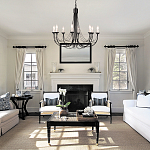 Люстра черного цвета ручной работы с канделябрами и переплетенной проволочной драпировкой Elstead Lighting варинант исполнения - 6 | Loft Concept в Екатеринбурге