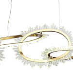 Люстра подвесная с 5-ю асимметричными кольцами и декоративными элементами в виде кристаллов Ring Horizontal варинант исполнения - 2 | Loft Concept в Екатеринбурге