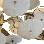 Люстра с белыми и золотистыми цветами G9 Dahlia Flowers Lamp варинант исполнения - 5 | Loft Concept в Екатеринбурге