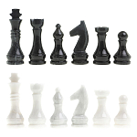 Шахматы классические с белой доской из натурального камня Мрамор Decorative Thematic Chess  варинант исполнения - 5 | Loft Concept в Екатеринбурге