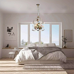 Люстра в виде клетки с цветами Flower Cell варинант исполнения - 4 | Loft Concept в Екатеринбурге