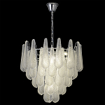 Люстра с подвесками из рифленного стекла в форме капель Textured Glass Chandelier варинант исполнения - 13 | Loft Concept в Екатеринбурге